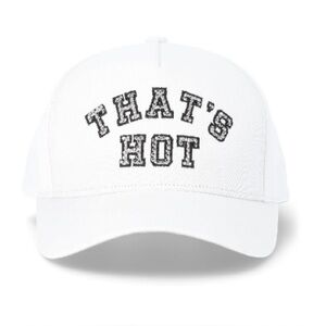 Paris Hilton White Cap with Black Text